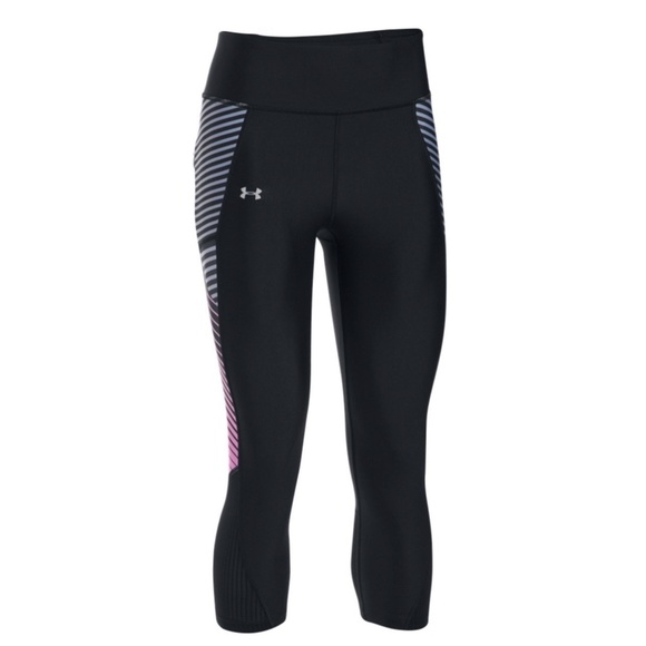 Under Armour Fly By Printed Capri 3/4 Leggings - Picture 3 of 3